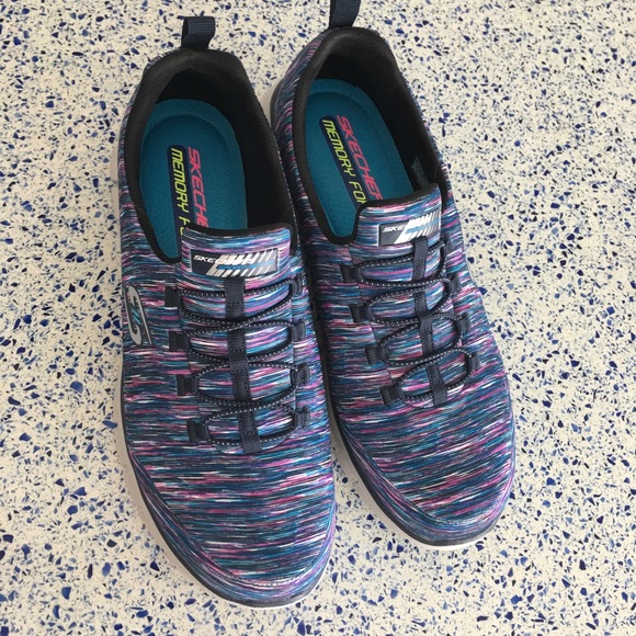 skechers dual lite memory foam slip on